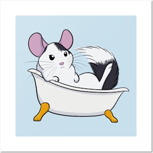 Chinchilla Bath (Mosaic) Posters and Art